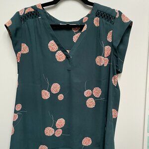 Daniel Rainn Large floral sheer blouse